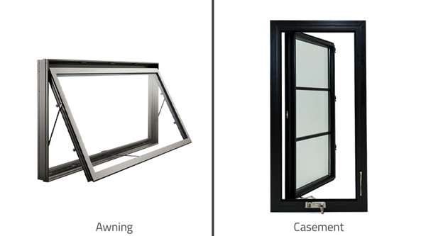 awning windows and casement windows