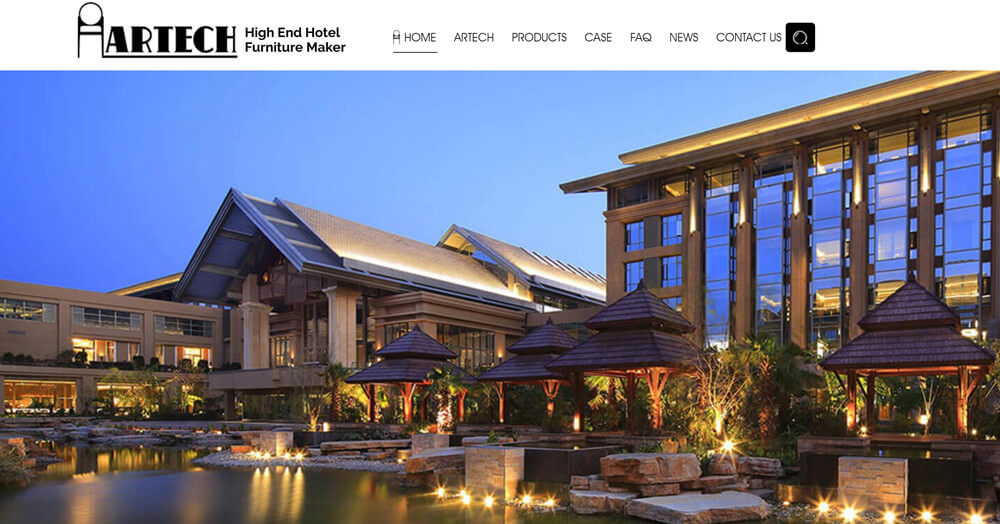 Artech high end hotel furniture maker online in China