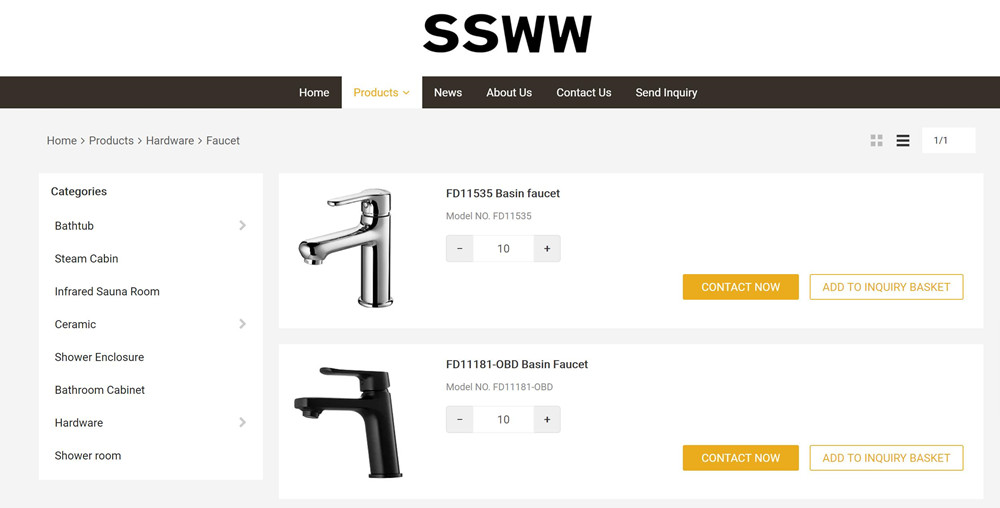 SSWW Top 10 Faucet Manufacturers in China
