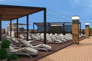 Sunbed swimming pool furniture
