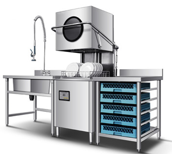 Restaurant Kitchen Equipment Freestanding Electrical Commercial Hood Type Automatic Dish Washer Dishwasher Machine