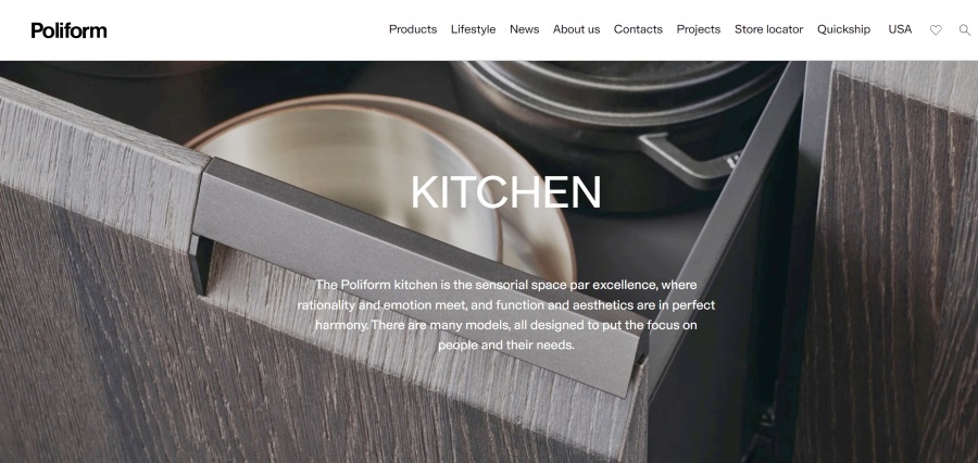 Best Luxury Kitchen Cabinet Brands in 2025- Poliform in Italy